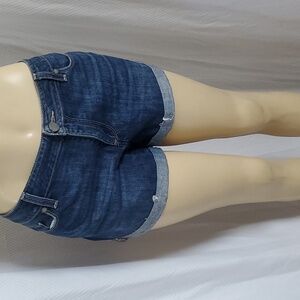 Paige Jimmy Jimmy Short Jean Dark Wash Size 32